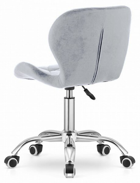 Scaun de birou AVOLA VELVET gri deschis