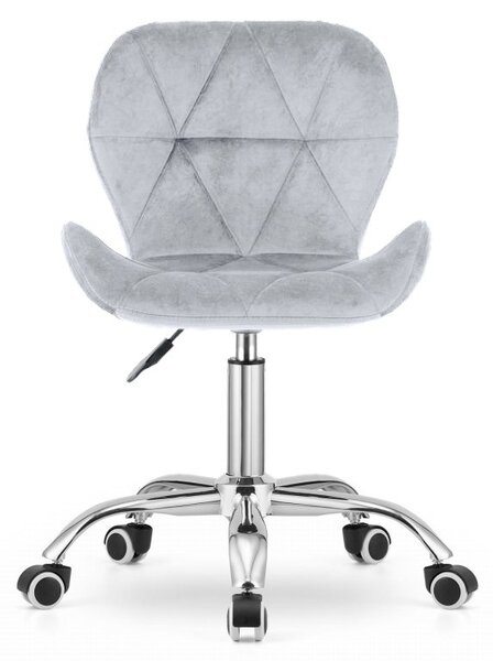 Scaun de birou AVOLA VELVET gri deschis
