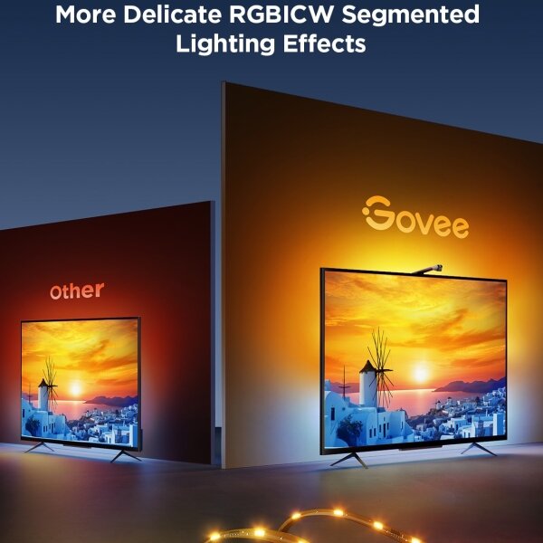 Govee - TV Backlight 3 Lite TV 40-50" SMART LED retroiluminare RGBICW Wi-Fi IP67 + telecomandă