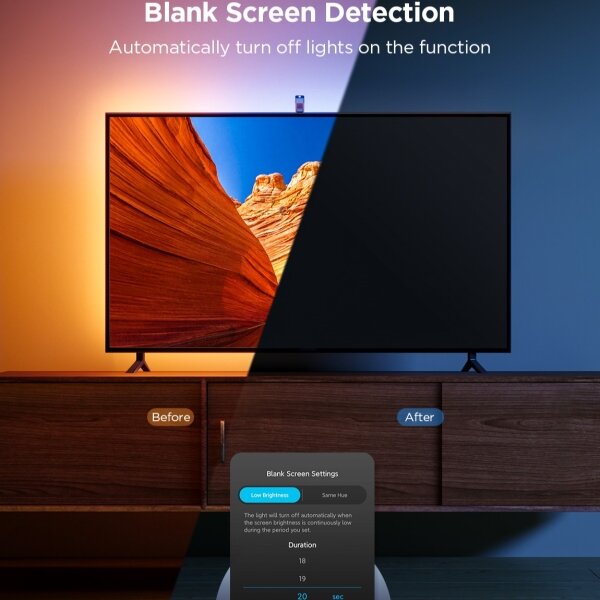 Govee - TV Backlight 3 Lite TV 40-50" SMART LED retroiluminare RGBICW Wi-Fi IP67 + telecomandă