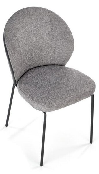 Scaun K471, stofa si piele ecologica gri, 50x58x85 cm
