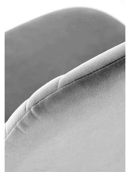 Scaun K462, stofa catifelata gri, 45x57x82 cm