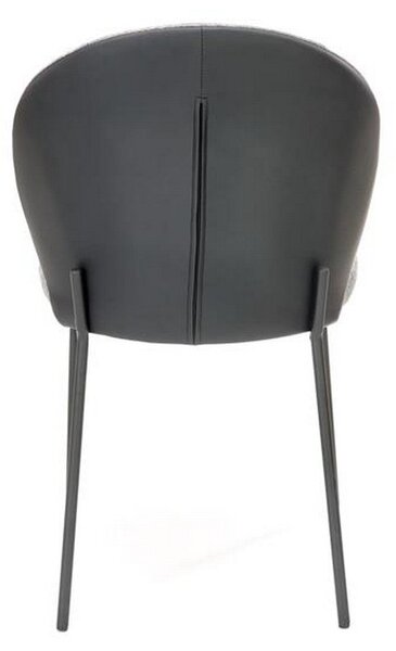 Scaun K471, stofa si piele ecologica gri, 50x58x85 cm