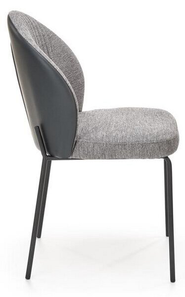 Scaun K471, stofa si piele ecologica gri, 50x58x85 cm