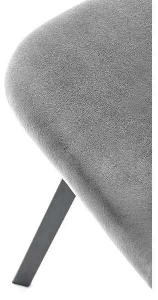 Scaun K462, stofa catifelata gri, 45x57x82 cm