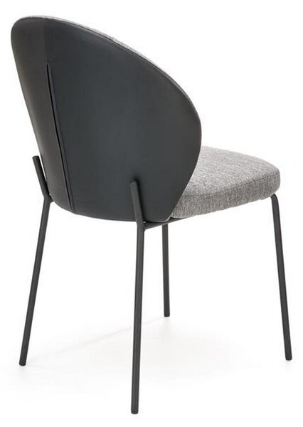 Scaun K471, stofa si piele ecologica gri, 50x58x85 cm