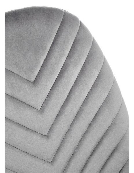 Scaun K462, stofa catifelata gri, 45x57x82 cm
