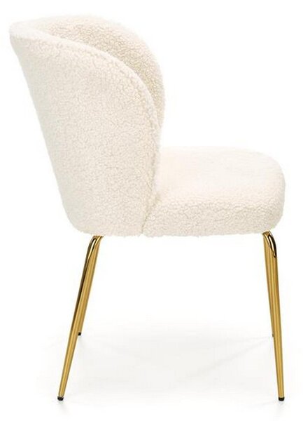 Scaun K474, stofa blana crem, 54x64x80 cm