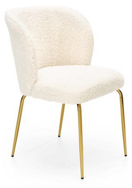 Scaun K474, stofa blana crem, 54x64x80 cm