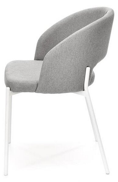 Scaun K486, stofa gri/alb, 51x57x77 cm