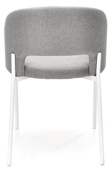 Scaun K486, stofa gri/alb, 51x57x77 cm