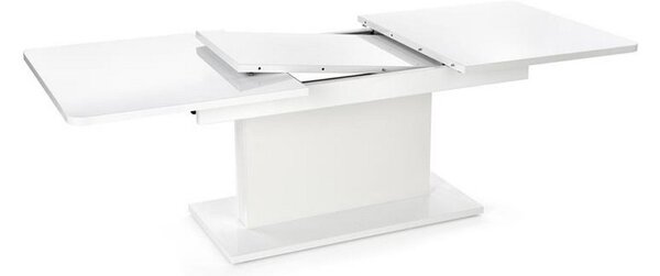Masa extensibila BUSETTI, alb mat, reglare pe inaltime si lungime, 126