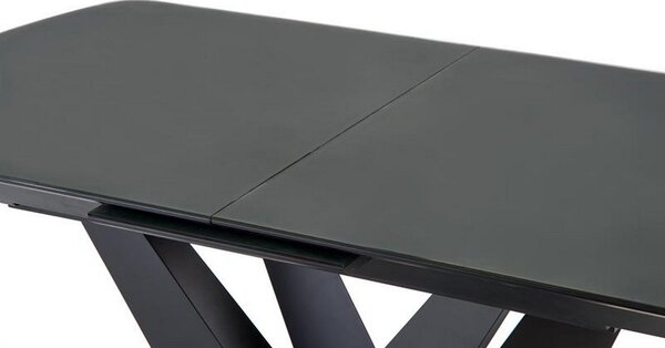 Masa extensibila PATRIZIO, gri/negru, 160/200x90x77 cm
