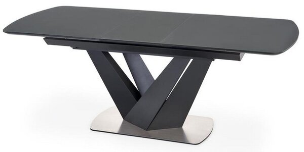 Masa extensibila PATRIZIO, gri/negru, 160/200x90x77 cm