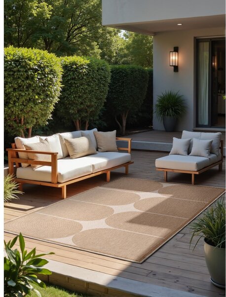 Covor pentru exterior și interior bej/fildeș 120x170 cm Duet Bowen – NORTHRUGS