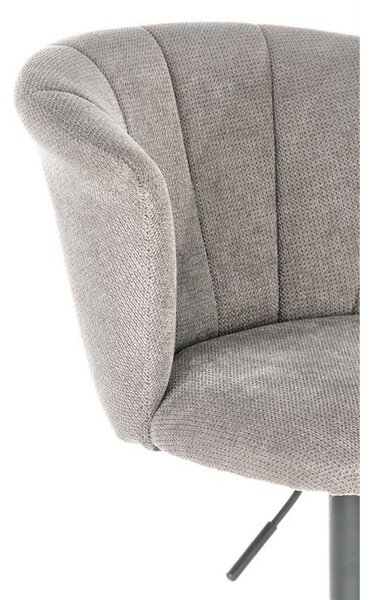 Scaun bar H104, gri, 55x53x90/112x61/83 cm