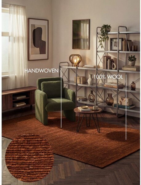Covor maro țesut manual din lână 120x170 cm Bexley Woolwich – Ted Baker
