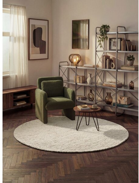Covor crem țesut manual rotund din lână ø 160 cm Bexley Woolwich – Ted Baker
