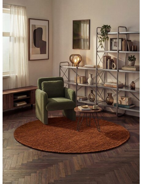 Covor maro țesut manual rotund din lână ø 160 cm Bexley Woolwich – Ted Baker