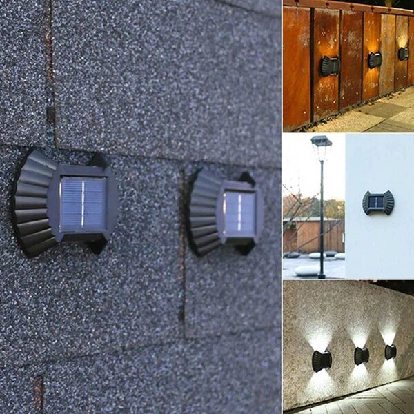 Lampa solara, LED SMD, lumina neutra, senzor crepuscul, telecomanda, 10 x 7.5 x 2 cm