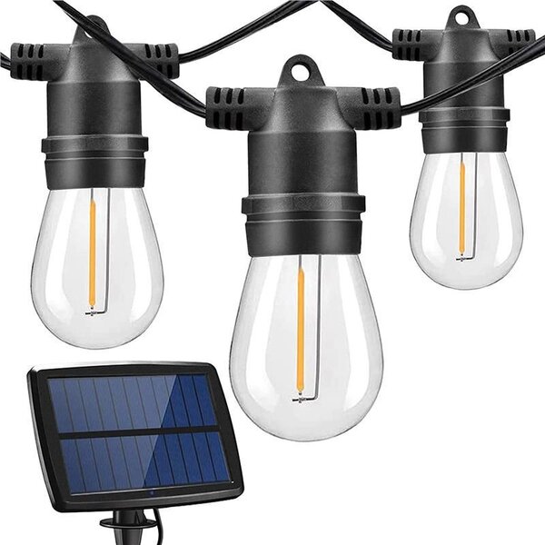 Ghirlanda LED, senzor crepuscular, 4 moduri, lumina alb calda, telecomanda, 10 metri