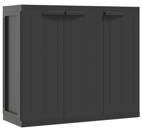 Dulap depozitare de exterior, negru, 97x37x85 cm, PP