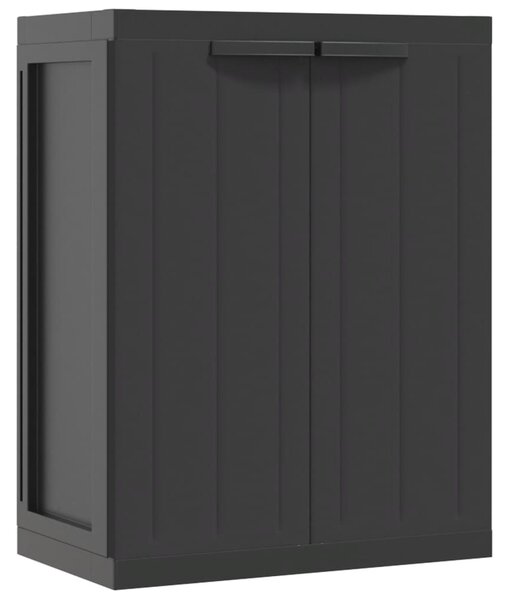 Dulap depozitare de exterior, negru, 65x37x85 cm, PP