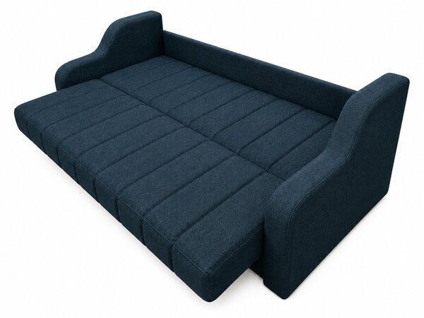 Canapea ALEX extensibila, 3 locuri, cu lada de depozitare, stofa bej, 220x90x90 Albastru inchis