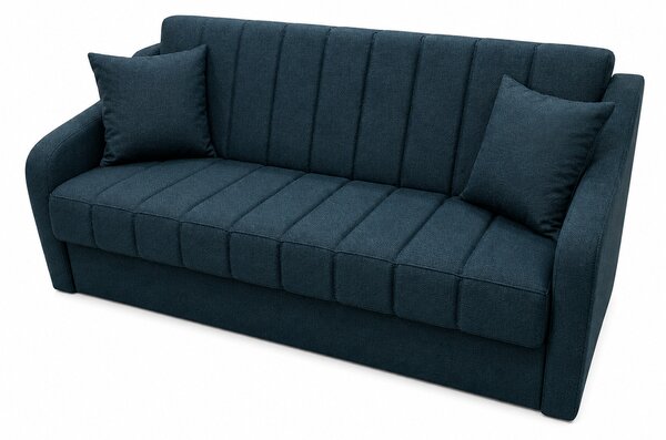 Canapea ALEX extensibila, 3 locuri, cu lada de depozitare, stofa bej, 220x90x90 Albastru inchis