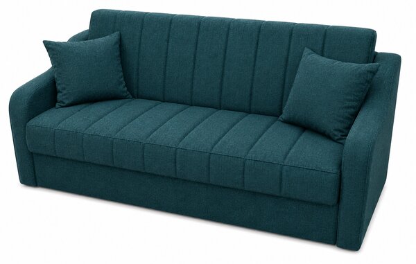 Canapea ALEX extensibila, 3 locuri, cu lada de depozitare, stofa bej, 220x90x90 Albastrru petrol