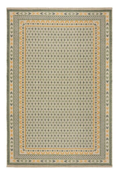 Covor verde din amestec de iută 200x290 cm Mara Jute Border – Flair Rugs