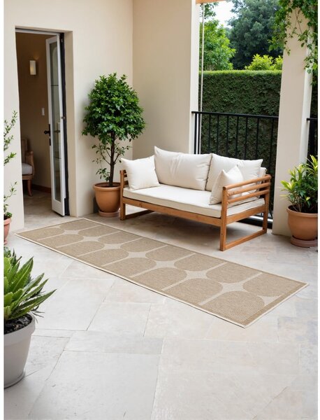 Covor tip traversă pentru interior și exterior bej/fildeș 80x250 cm Duet Bowen – NORTHRUGS