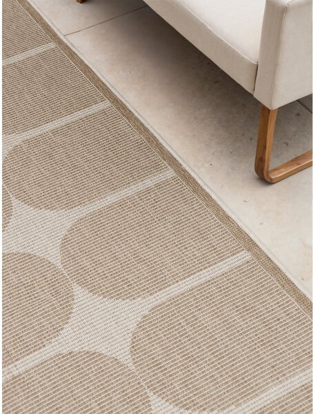 Covor tip traversă pentru interior și exterior bej/fildeș 80x250 cm Duet Bowen – NORTHRUGS