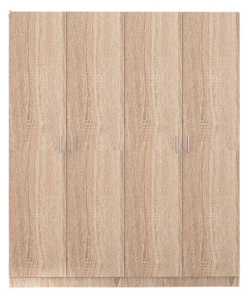 Dulap Haine 4 Usi, H200 x A50 L160cm, Culoare Stejar Sonoma, Material Pal 18mm