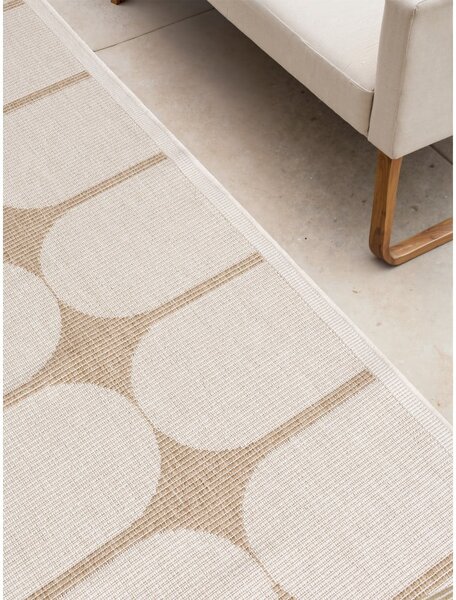 Covor tip traversă pentru interior și exterior bej/fildeș 80x250 cm Duet Bowen – NORTHRUGS