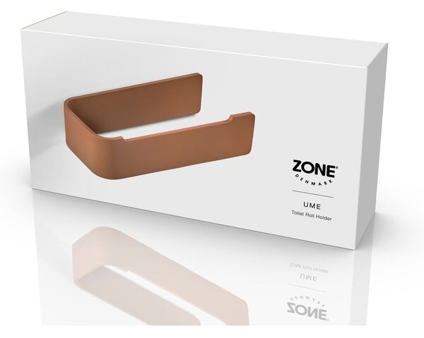 Suport pentru hârtie igienică teracotă de montat pe perete din metal Ume – Zone