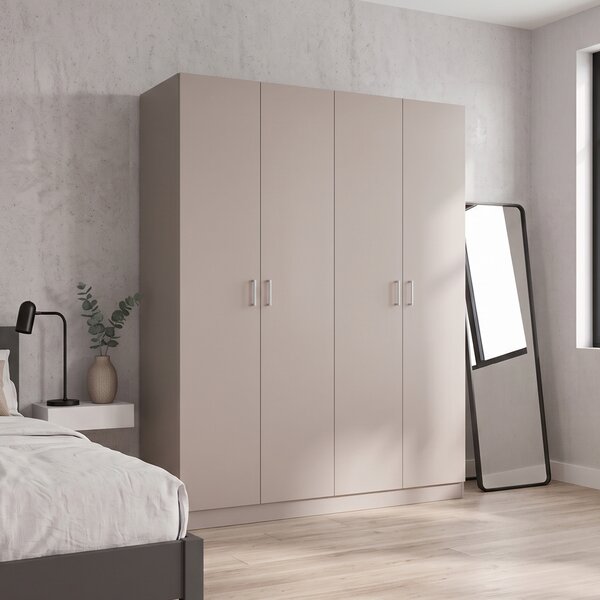 Dulap Haine 4 Usi, H200 x A50 L160cm, Culoare Casmir, Material Pal 18mm