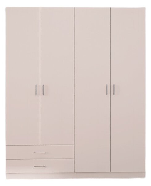Dulap Haine 4 Usi si 2 Sertare, H200 x A50 L160cm, Culoare Casmir, Material Pal 18mm