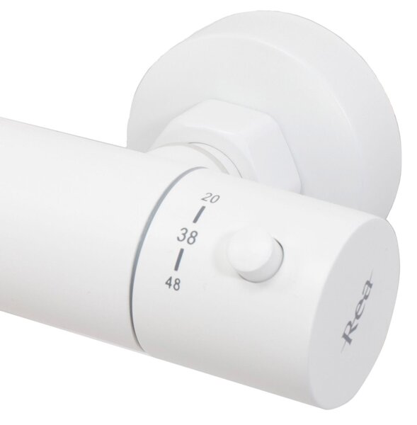 Set de dus cu termostat Lungo White Matt