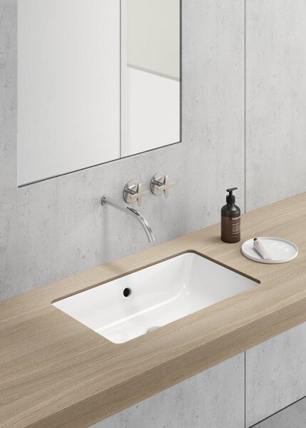 GSI Kube X lavoar 60x37 cm dreptunghiular sub blat alb luciu 8953911
