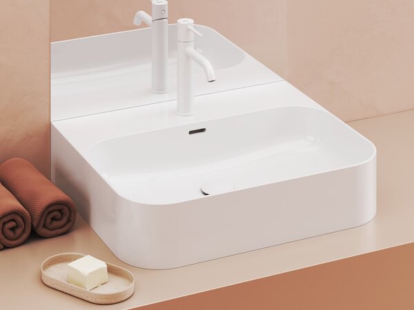 Ravak Ceramic lavoar 55.3x45.2 cm dreptunghiular clasică alb luciu XJX01155000