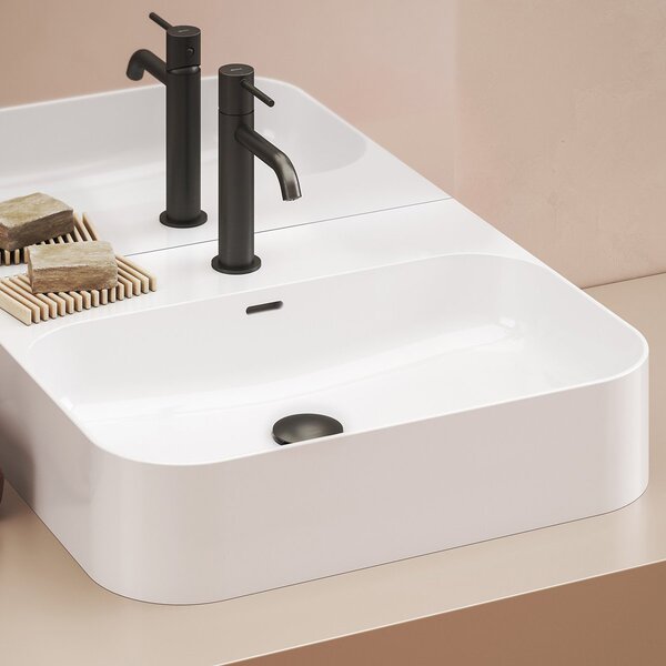 Ravak Ceramic lavoar 55.3x45.2 cm dreptunghiular clasică alb luciu XJX01155000