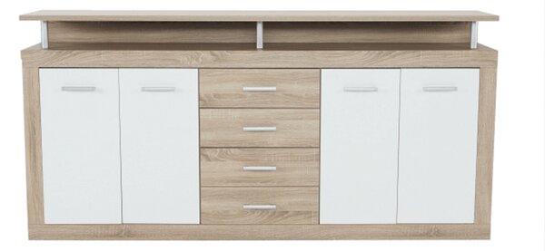 Comodă Jachim Julos New Stejar sonoma + Alb. 752205