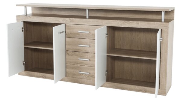 Comodă Jachim Julos New Stejar sonoma + Alb. 752205