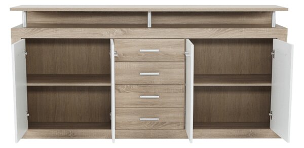 Comodă Jachim Julos New Stejar sonoma + Alb. 752205