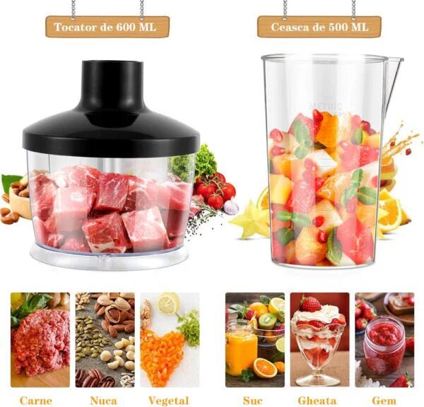 Blender de mana 4 in 1, 500 W / 1500 W
