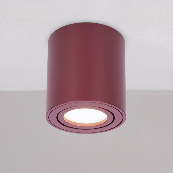 BRILAGI - Corp de iluminat tip spot MIA 1xGU10/30W/230V 84x80 mm bordo
