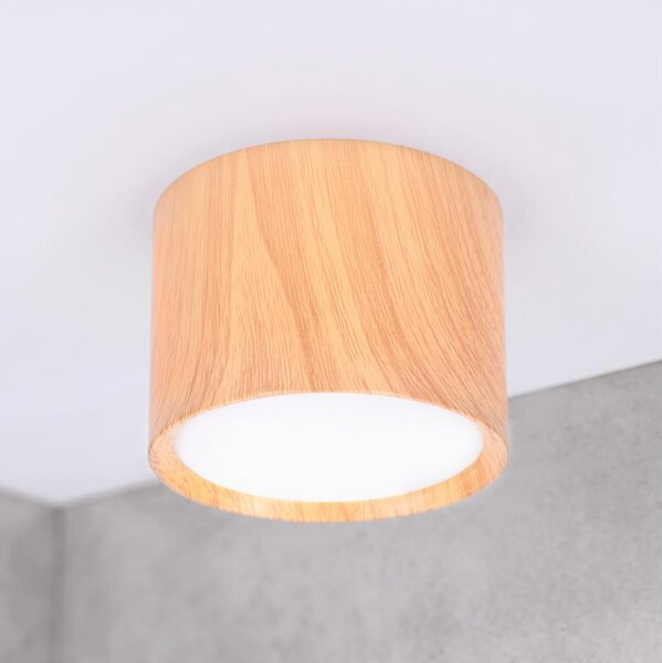 BRILAGI - Corp de iluminat tip spot SMOOTH 1xGX53/15W/230V 60x82 mm decor stejar