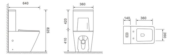 Erga Jotta, vas combinat WC 640x365x820 mm, Rimless + scaun toaleta, alb lucios, ERG-V03-JOTTA-RIM-WH