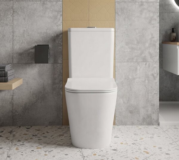 Erga Jotta, vas combinat WC 640x365x820 mm, Rimless + scaun toaleta, alb lucios, ERG-V03-JOTTA-RIM-WH